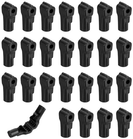 sourcing map 50pcs Peg Hook Lock, 6mm Pegboard Display Hook Stop Locks to Secure Cargo(Black)