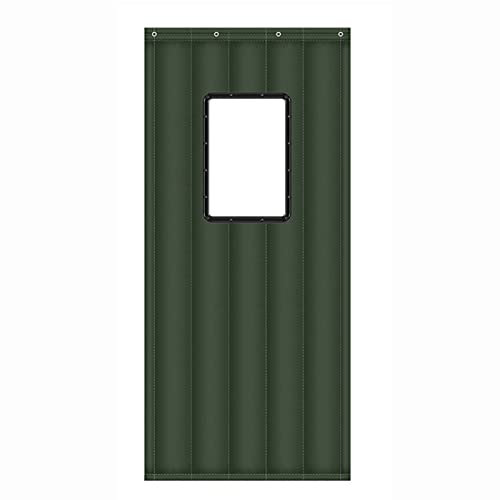 Wärmeisolierter Winter-Türvorhang, 120 × 230 cm, strapazierfähige Baumwoll-Schiebetür für Balkonschiebetüren, Kälteschutz, Schallschutz, Warmhalten, Oxford-Panels