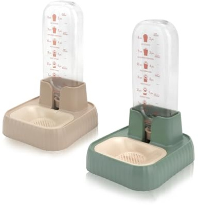 RETON Automatischer Wasserspender für Katzen, Kaninchen, Welpen, Kleintiere, 500 ml, 2er-Pack