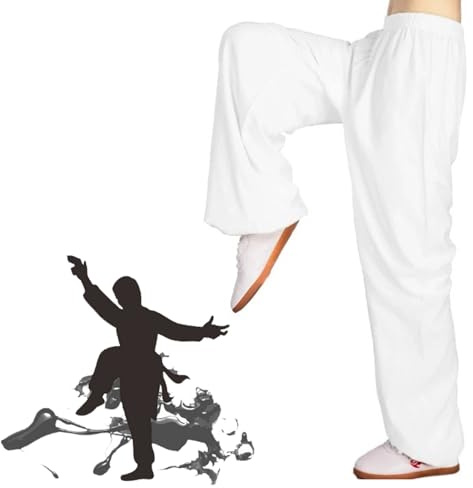 XUHCLY Tai Chi Pants,Taekwondo Pants,Pants,Martial Arts Karate Pant Kung Fu Loose Trousers for Men Women(Size:3XL,Color:B)