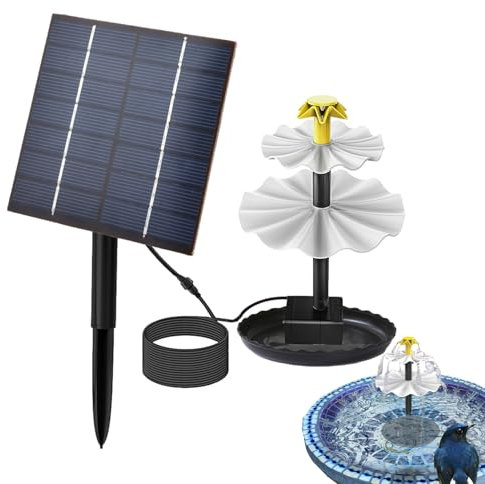 Solar Water Fountain - Solar Water Pump - Solar Bird Fountains, Waterfall Features - Aviary Eco Splash Pump, Aviary Eco Cascade | Chip Stream - Splash Features