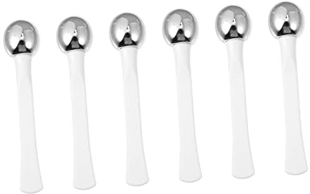 DEARMAMY 6 Stück Augencreme Riegel aus Metall Kompaktes Tragbares Augenmassagegerät zur Augenpflege und Entspannung Beim Make Up für Frauen
