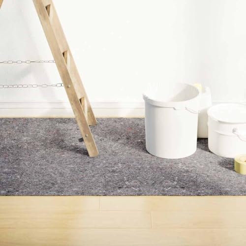 AJJHUUKI Articoli per la casa - Pellicole protettive per pavimenti e corridori - Tessuto non tessuto antiscivolo da pittore 2532 cm 180 g/m grigio