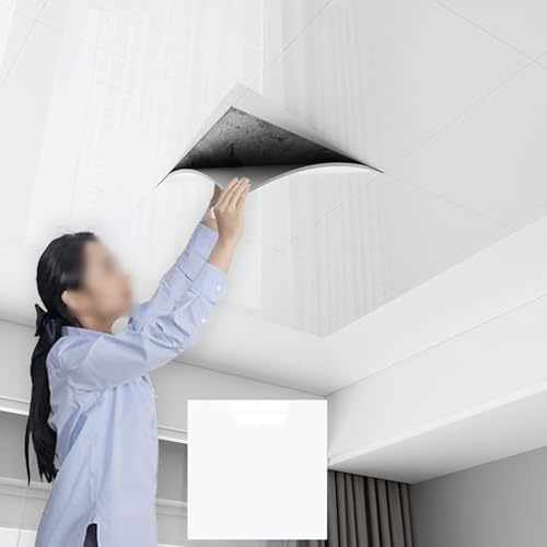 Unikicool Dalles de Plafond Suspendu,Dalles de Plafond décoratives en PVC,Dalles de Plafond Autocollantes 3D,revêtement Mural imperméable,épaisseur 2 mm pour Maison,Bureau,Cuisine,Restaurant