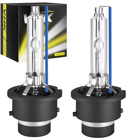 VHK for Nissan Murano Maxima HID Headlights D2S Xenon Bulbs 2004 2005 2006 2007 2008 2009 2010 2011 2012 2013 2014, S SV SE SL Bi-Xenon Low Beam Lights, 8000K OEM 35W D2SC1, Never Fit Halogen, 2-Pack