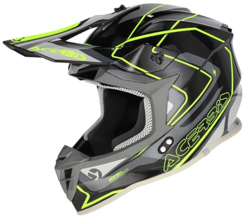 Acerbis Casco Moto Casco Linear 2206 Negro/amarillo Fluor Xs Negro/amarillo X-small