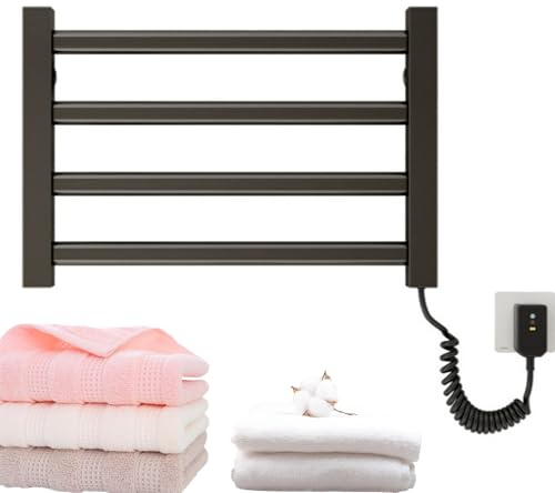 ZREVSB Smart Electric Heated Towel Rack Wall-Mounted Warmer 55°C Safe Flat Panel Design Vertical Bathroom Radiator Prevent Burns Energy-Efficient Heater