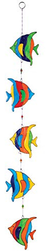 Purity Style String of 5 Angel Fish Suncatcher/Lightcatcher
