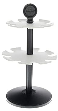 Trodat Stempelträger aus Kunststoff, rund, passend für bis zu 14 Stempel, 12 cm Durchmesser, schwarz grau