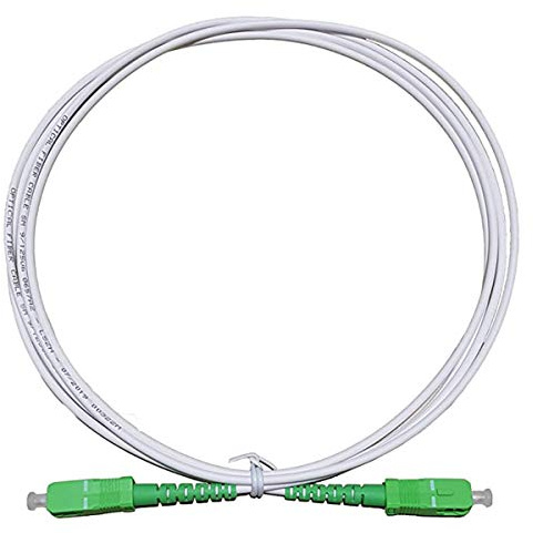 LAZY SPORTS Câble fibre optique SC/APC a SC/APC monomodo simplex 9/125, Operadores Movistar Jazztel Vodafone Orange Amena Masmovil Yoigo (Blanco 20M)