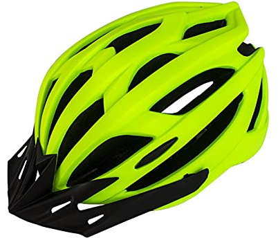 Casques de vélo, avec lumière arrière Adulte Hommes Femmes Unisexe Route VTT Casque Visière Détachable Protecteur, Réglable Taille 54-61cm, Skateboard Scooter Skating Ultralight Casque,Yellow