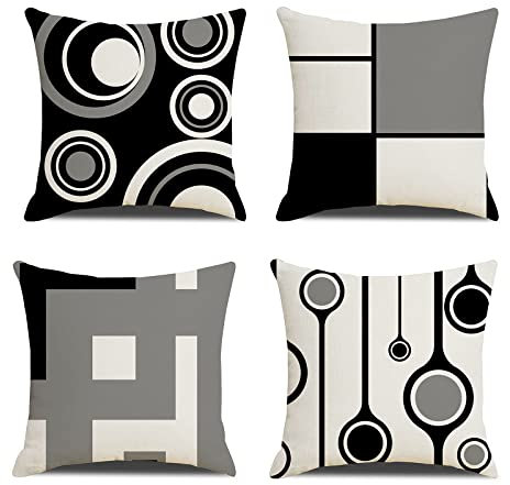MYCDXE Wurfkissenbezüge 40x40 cm Kissenbezüge Dekorative Kissenbezüge aus Leinen mit unsichtbarem Reißverschluss für Couch, Sofa, Autostuhl