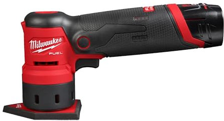 Milwaukee Akku-Punktschleifer M12 FUEL FDSS-422X, Exzenterschleifer mit pentaförmigem Schleifteller, 12V, 4Ah