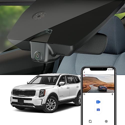 Fitcamx Dashcam Auto Vorne Hinten Geeignet für Hyundai Palisade 2020 2021 2022, Integrierter OEM Dashcam 4K UHD 2160P+1080P Video WiFi, Loop-Aufnahme, G-Sensor, Nahsicht, Plug&Play, WDR, 128-GB-Karte