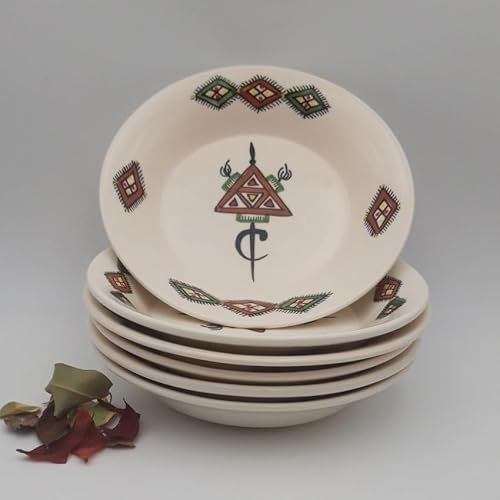 YODECO 6 platos hondos Sahel beige - D 24 cm