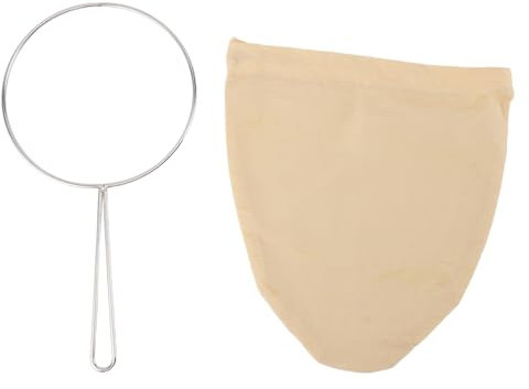 Nötmjölkspåse, Yoghurtsil, Matsilpåsar Med Handtag I Rostfritt Stål Dragkedja Design Återanvändbara Matfilterpåsar För Nötmjölk Kaffemjölksmörjuice
