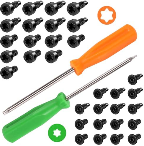 EASONGEE Doorbell Screwdriver Set, 2pcs T6 T15 Torx Screwdrivers and 32pcs Security Screws, Magnetic Torx Screwdriver Repair Tool Fit for All Doorbells, Ring Doorbell, Ring Doorbell 2, Pro