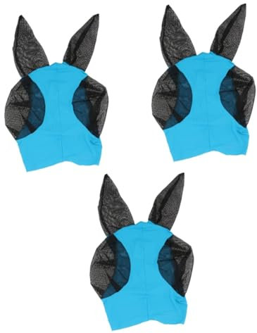 YARNOW 3St Pferdefliegenmaske Pferdekopf Netz Pferdemaske Reitmaske Kopfschutzmaske Fliegenprävention Pferdegesichtsmaske Ohrmaske Mückenschutzmaske Fliegenschutzmaske Pferdekopf Mesh
