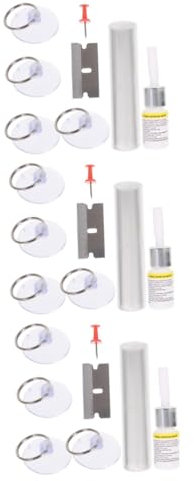 Mikinona 3sätze Auto Glas Reparaturset Windschutzscheiben Reparatur Kit Für Risse Und Chips Einfach Anzuwenden Tragbar Mit Langfristigem Wartungseffekt Für -reparaturen Von Autoglas