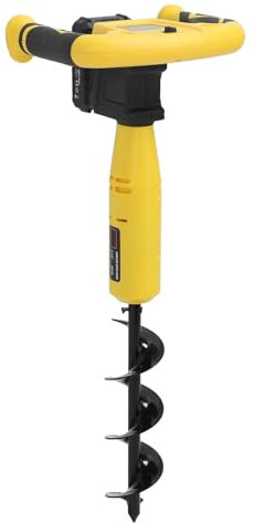 Dpofirs Pelle électrique de Trou de Poteau, Pelle de Trou de Poteau de Tarière de Terre, Outil de Creusement de Tarière électrique sans Fil Robuste à Haute efficacité Rechargeable de 320