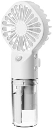 Diheohg Portable Spray Fan, Portable Mist Water Spray Fan, Mini Fan Student Dormitory, Summer Supplies, Outdoor Cooling Tool, White