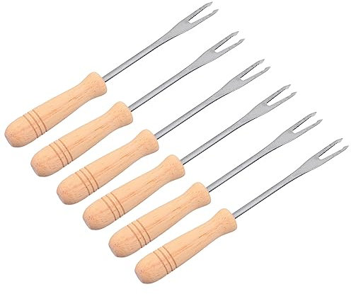 Toddmomy 6stücke Teiliges Edelstahl Maiskolbenhalter Mit Holzgriff Wiederverwendbare Corn Skewers Für Bbq Obst Und Snacks Rostfrei Komfortabler Griff Vielseitig Einsetzbar Zum Kochen Und Gr
