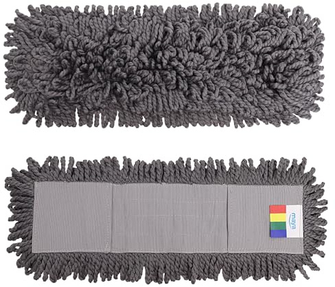 Maya - Recambio de Mopa Plana de Microfibra para Limpieza en Seco y Húmedo | 40 x 18 cm | Alta Absorción y Resistencia para Suelos de Madera, Laminados y Baldosas