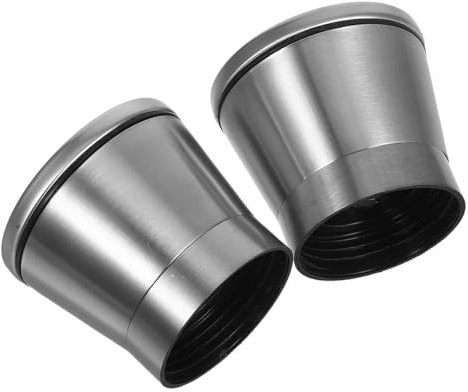 STOBAZA 2pcs Stainless Steel Grinder Caps Salt Grinder Top Covers Salt Peppers Grinding Covers Spices Shaker Top Caps for Kitchen Grinding Bottles