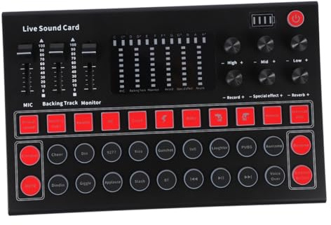 DIYEAH Changeur De Voix Portable Mixeur Audio Carte pour Téléphone Et Ordinateur avec Effets Sonores Intégrés