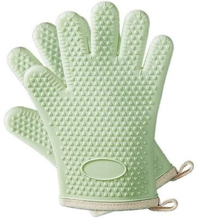 Bafnsiji Gants de Cuisine, Gants de Cuisine en Silicone, Gants de Cuisine en Silicone résistants à la Chaleur, Gants de Cuisine antidérapants