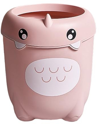 Papelera infantil genérica para cuarto de baño, cesta de dibujos animados para dormitorio infantil, diseño abierto para oficina, cocina, sala de estar debajo de la mesa, sala de juegos