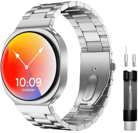Astorgos Metallarmband kompatibel mit Samsung Galaxy Watch 9/8/8 Classic | Edelstahl, Lückenloses Design, Armband im Business-Stil, Kompatibel mit Galaxy Watch 9 8 40/44mm und Classic 46 mm