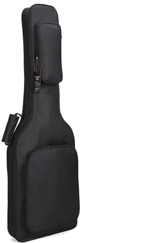 LPACXBYD E-Gitarrenkoffer Basstaschen Doppelt verstellbare Gurtpolster 8 mm Dicke Baumwollabdeckung 600D Oxford Schwarz Klassische Gig-Handtasche für Konzertgitarren(Black Guitar)