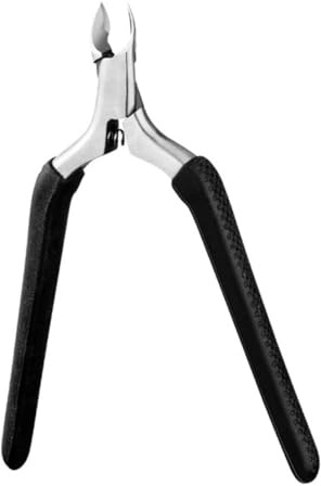 SMASOLO Forbicine Cuticole Professionali Nero Precisione Affilata per Rimuovere Cuticole e Pelle Morta Strumento Manicure Art Resistente e Compatto
