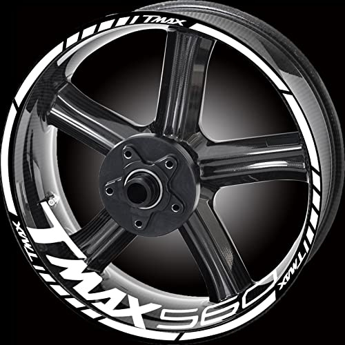 ROANNY Felgenband Reflektierende Motorrad Tmax Aufkleber Kit Felgen Aufkleber Logo Für Yamaha Tmax 530 500 560 Tmax530 Tmax500 (Color : 28)