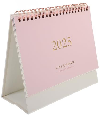 TOYANDONA Kalender 2025 2026 – Juli 2025 – Dez 2026 18-Monatiger Tisch-/Wandkalender Monatliche Schreibtischunterlage Umgedrehter Tischkalender Für Das Heimbüro Rosa