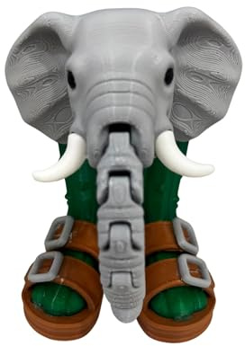 Genérico Statuetta Lirili Larila Cactus Elefante - Design Brainrot 3D Articolato | Collezione Surreale | Decorazione Geek 11×7×7 cm