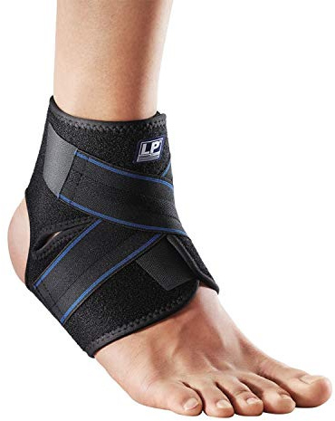 LP Support 757-KM Knöchelstütze - Knöchel-Bandage - Knöchelsupport für Sport und Alltag - Sportbandage - Fußgelenkbandage, Größe:Universalgröße, Farbe:1 x schwarz