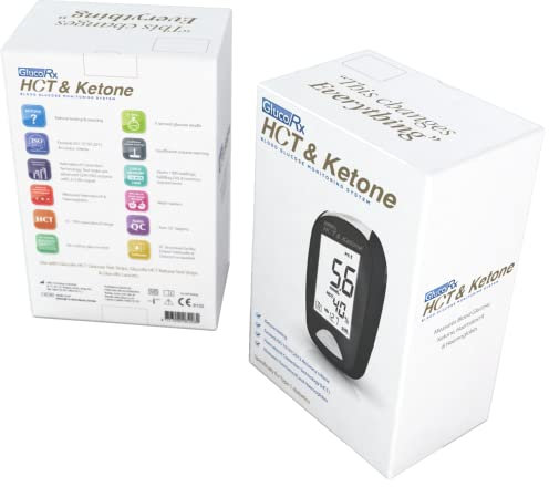 GlucoRx Glucose & Ketone Dual Monitor Type 1 Saver Kit Free Test Strips