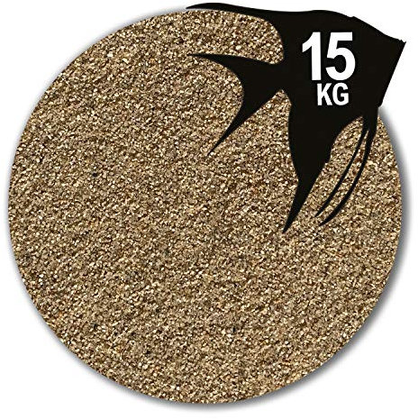 Anbobo Müller GmbH 15 kg Aquariumsand beige Aquariumkies Natur feuergetrocknet und gerundet 25 Körnungen (0,2-0,7 mm)