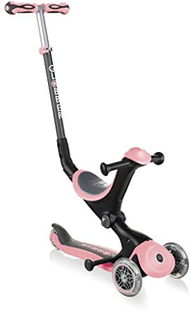 GLOBBER - Go-Up Deluxe - All-in-1 skalierbarer 3-Rad-Roller - Pastellrosa