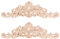 BHGT 2 Pz Legno Intagliato Decorazioni Parete Adesivi Floreali Legno Scolpito Applique Decorativo per Mobili Stile Europeo Classico
