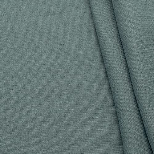 STOFFKONTOR Baumwoll Bündchenstoff Organic Farbe Tauben-Blau
