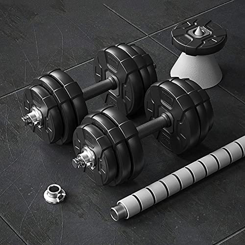 GEREP Langhanteln Hanteln Set Kurzhantel Mit Verlängerungsstange Für das Training von Heimfitnessgeräten, Einstellbares Gewicht/Schwarz / 2×5kg