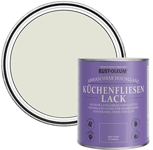 Rust-Oleum Beige Water-Resistant Kitchen Tile Paint in Gloss Finish - Portland Stone 750ml