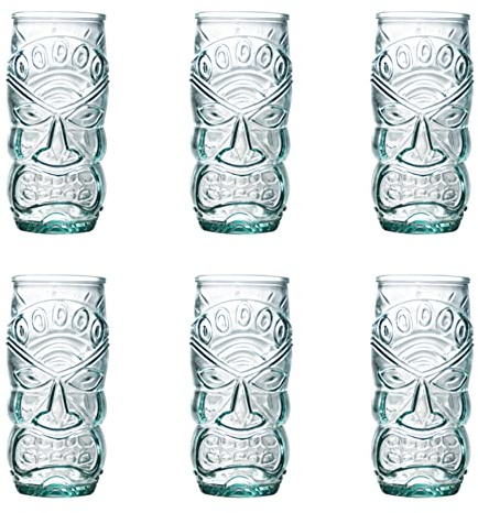 Happy Deko 6x Cocktail Glas TIKI 550 ml Longdrink Gläser (2361)