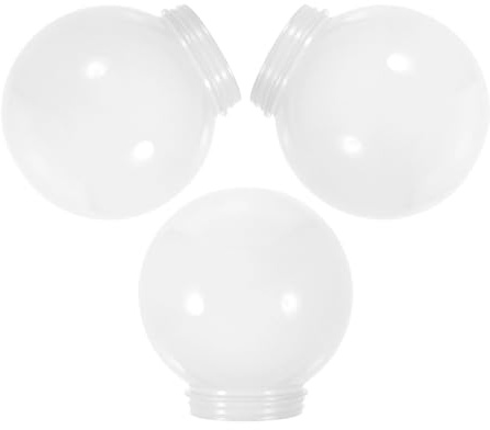 VILLCASE Abat-jour Ronds en Acrylique Blanc Légers et Faciles à Installer Lot de 3 Diamètre 7,5cm pour Décoration D'hôtel ou Jardin Extérieur