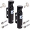 Cenicero Exterior Pared, Cenicero de Pared para Exterior en Acero Inoxidable con Cerradura para Restaurante Hotel Oficina y Balcón por Poweka (Negro, 2 Piezas)