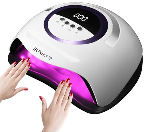 DMJWAN UV Lampe für Gelnägel, Professionelle Nagel 300W UV Lampe für Nageldesign mit 72 LEDs, Auto Sensor, 4 Timer