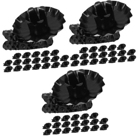 IMIKEYA 60 STK Weihnachtskerzenhalter Kerze Liner Kerzenlichthalter-Clip Teelichtbecher weihnachtsbaumkerzenhalter Schwarzer Kerzenhalter Kerzenhalter-Clips Kerzenständer Eisen
